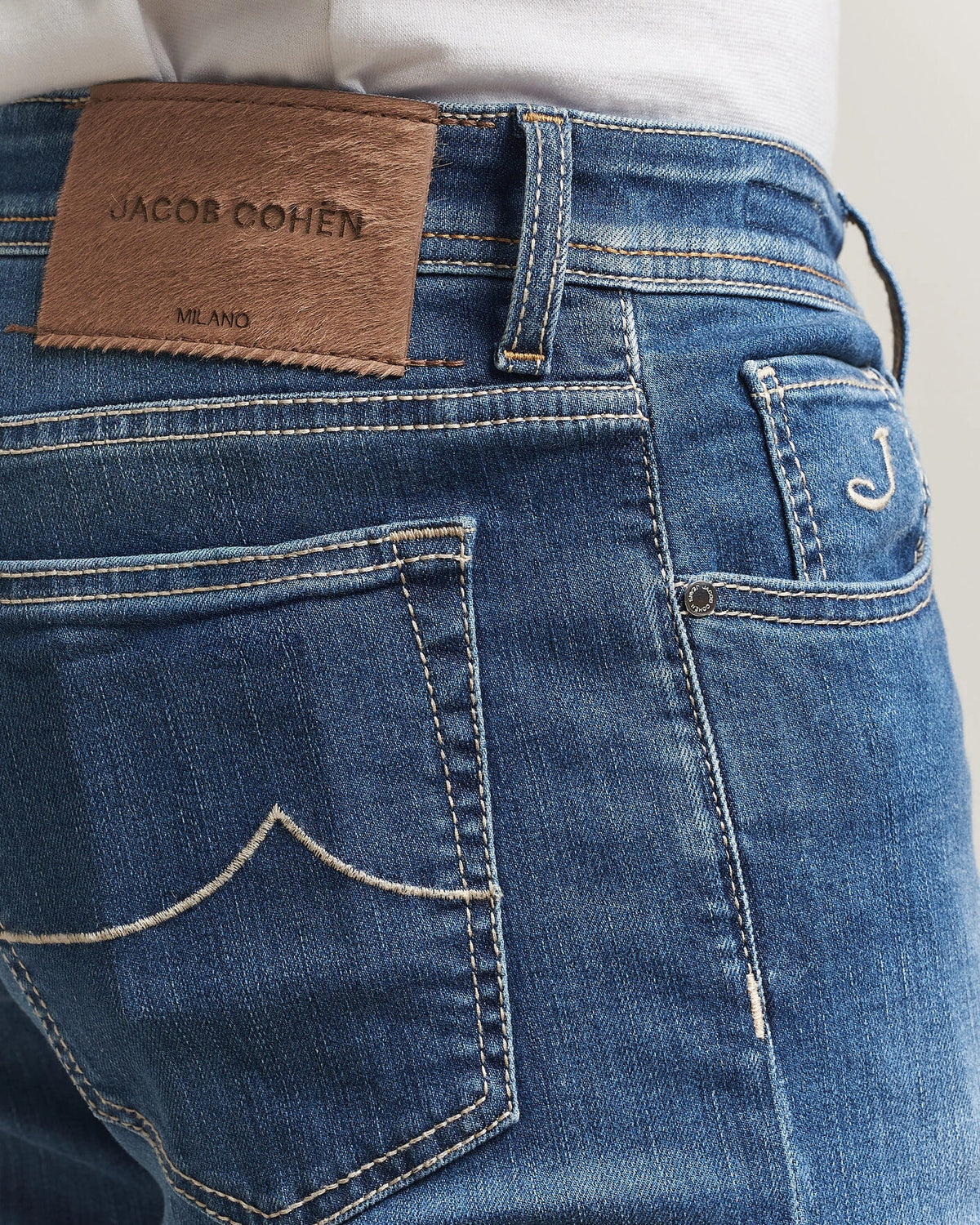 Jacob Cohën Bard Slim Fit superstretchjeans – lys vintage – detaljbilde 6