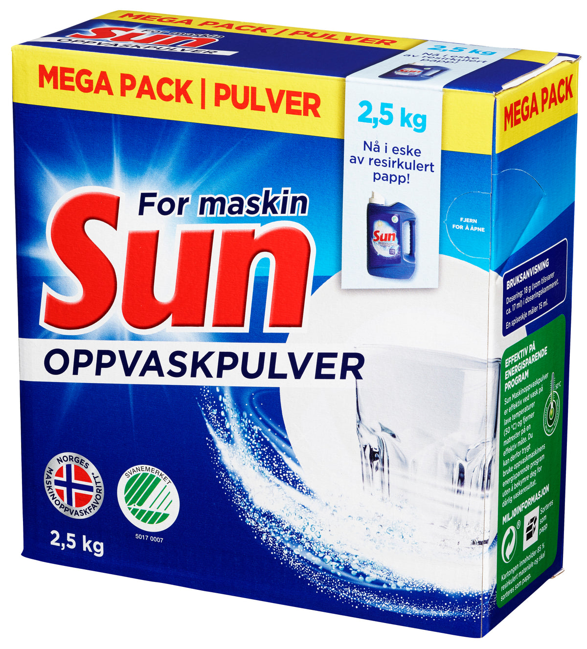 Sun Maskinoppvaskpulver 2,5 kg – 2,5 kg