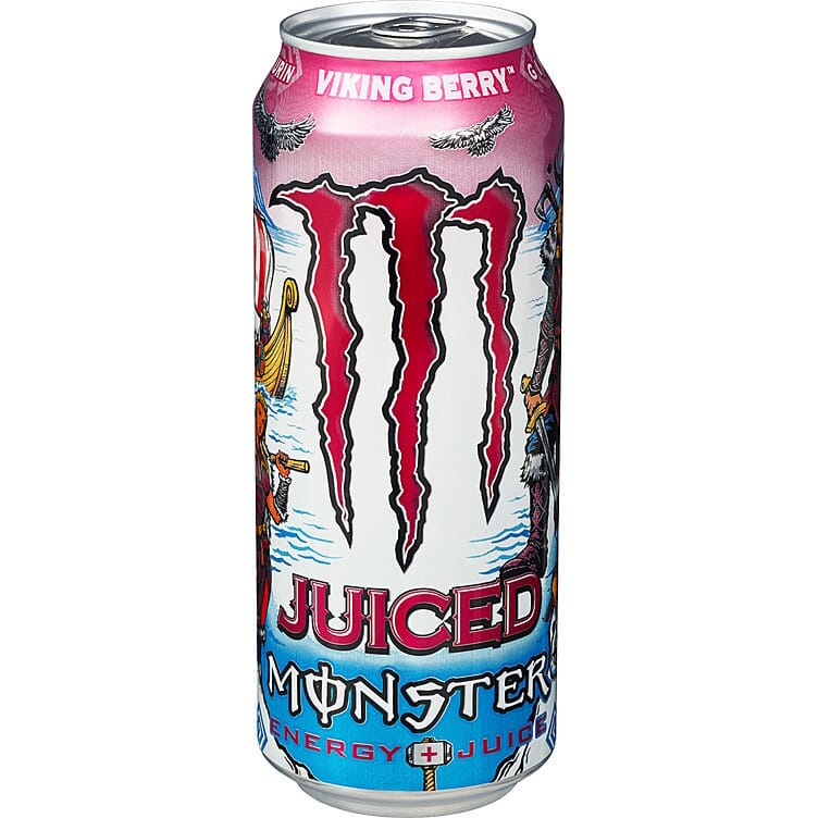 Monster Viking Berry 24 x 500 ml – energidrikk i kartong med 24 bokser