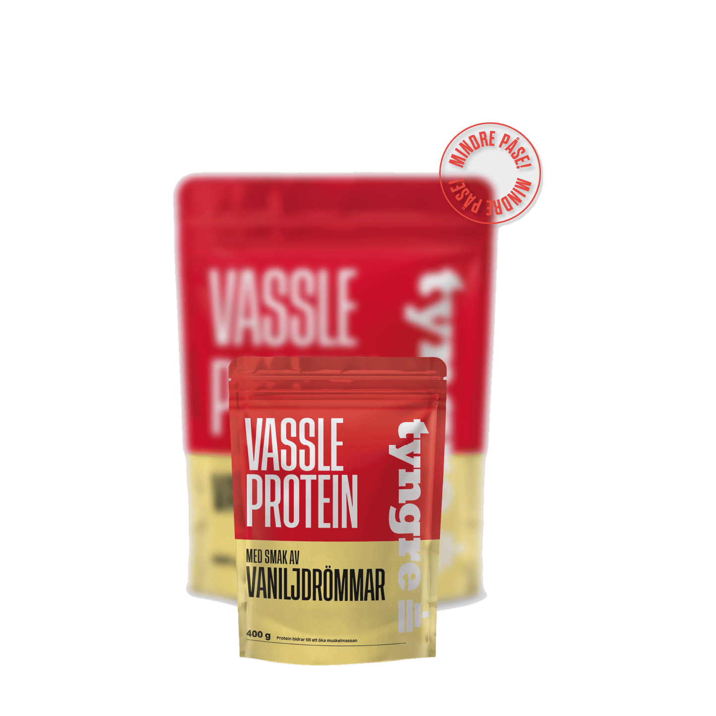 Tyngre Proteinposer – små pakker – variant Vaniljeedrøm 400g