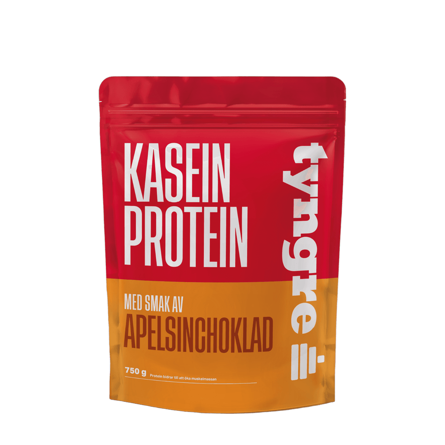 Tyngre Kasein – frukt, vanilje og kaffe – variant Appelsin og sjokolade (750g)