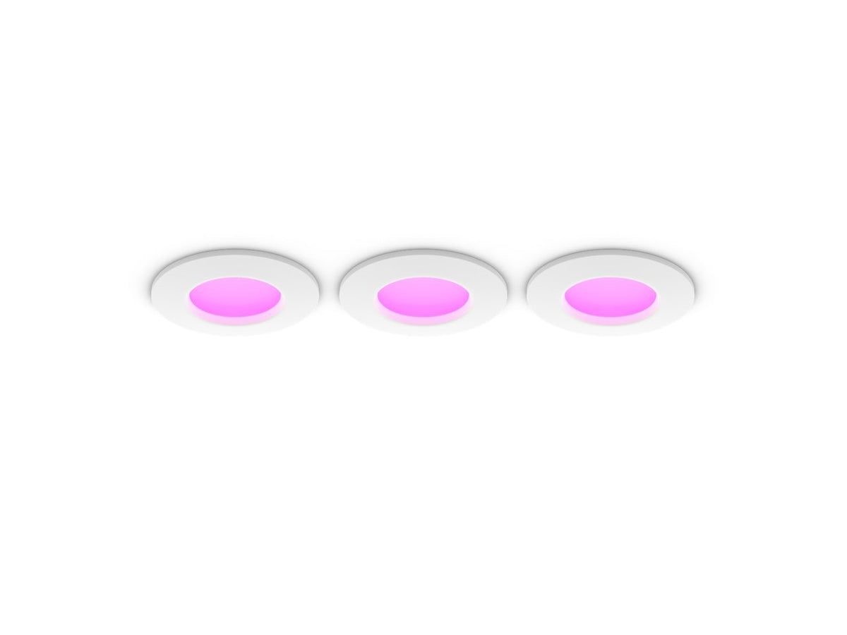 Philips Hue Slim innfeltlampe, 90 mm, 3-pk – produktbilde