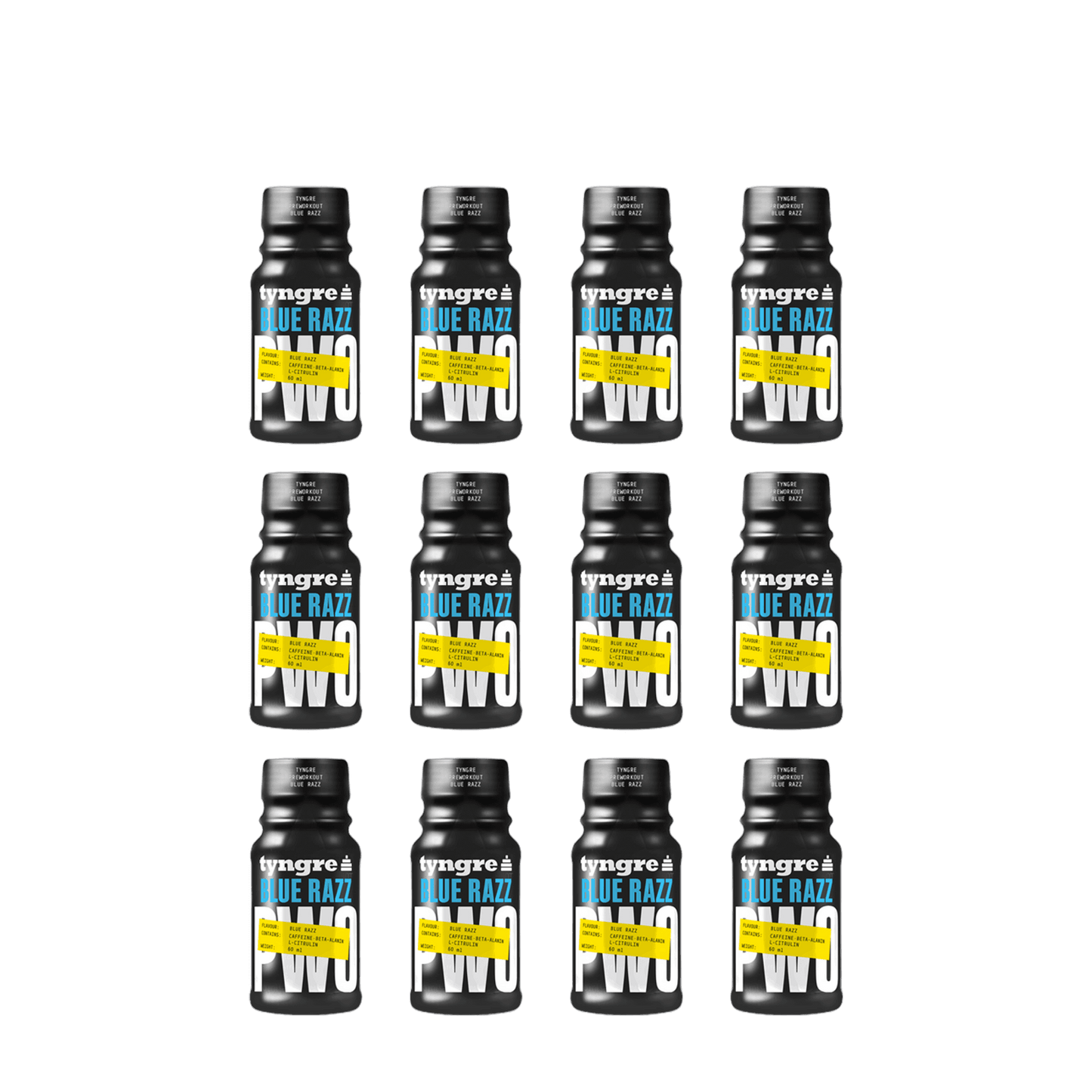 Tyngre PWO Shot Blue Raspberry 12-pack