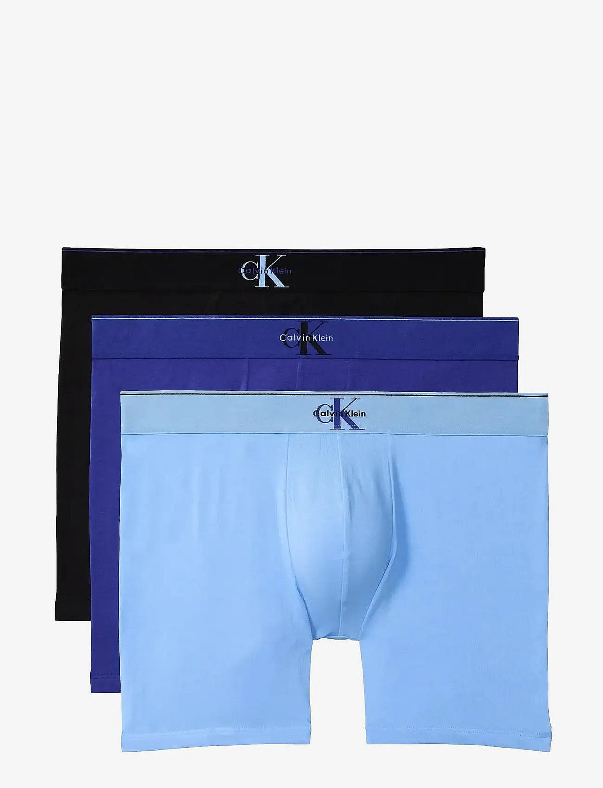 Calvin Klein BOXER BRIEF 3PK herreunderbukser, 3-PACK i svart W blå RIVER FOG blå RIVER