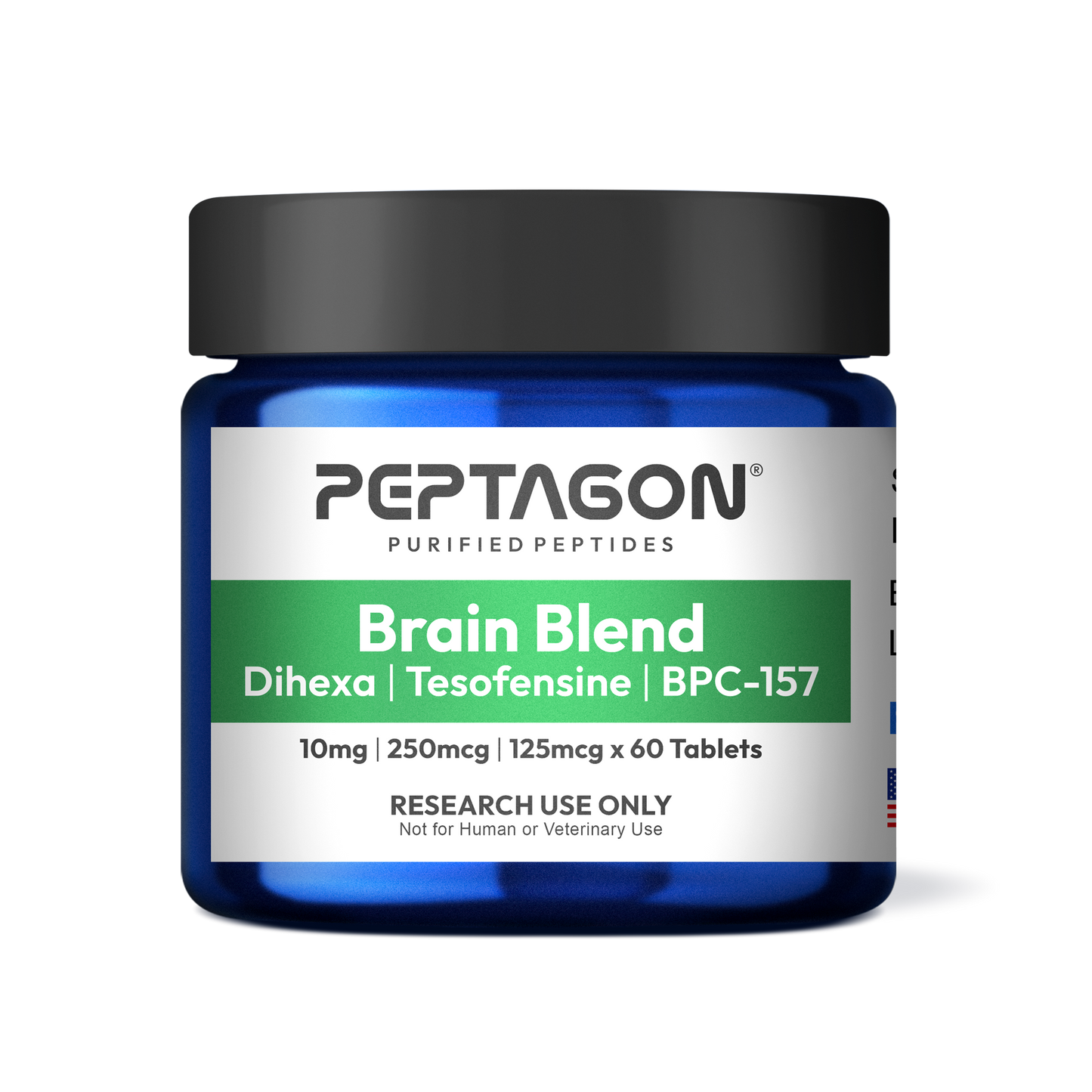Peptagon Brain Blend- 10mg / 250mcg / 125mcg – 60 Count