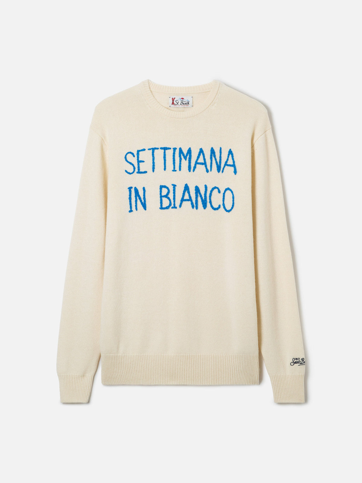 Heron Settimana in bianco brodert genser – offisielt produktbilde 5