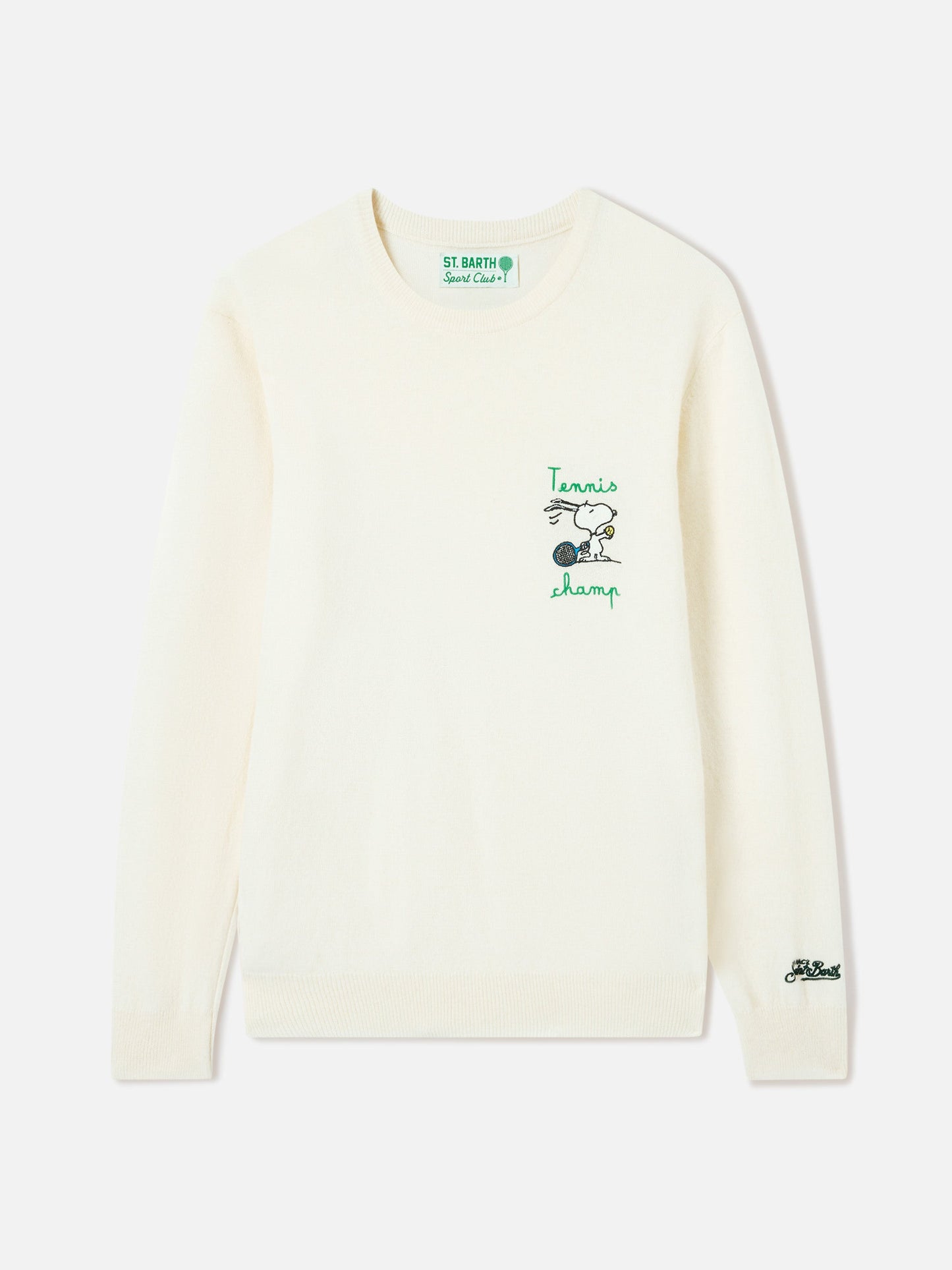 Crewneck-genser Heron med Snoopy tennis champ-broderi | SNOOPY PEANUTS SPECIAL EDITION – offisielt produktbilde 5
