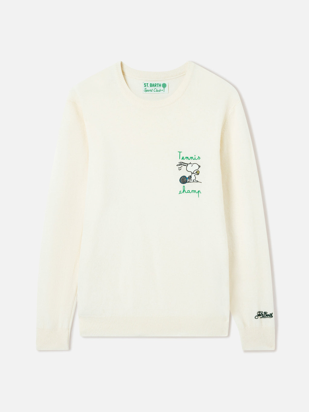 Crewneck-genser Heron med Snoopy tennis champ-broderi | SNOOPY PEANUTS SPECIAL EDITION – offisielt produktbilde 5