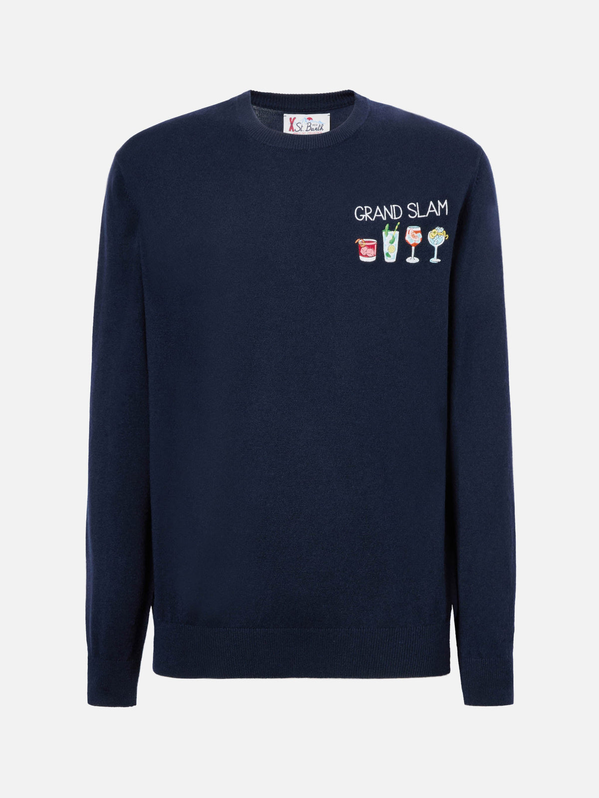 Crewneck-genser Heron Light med Grand Slam-broderi – offisielt produktbilde 5