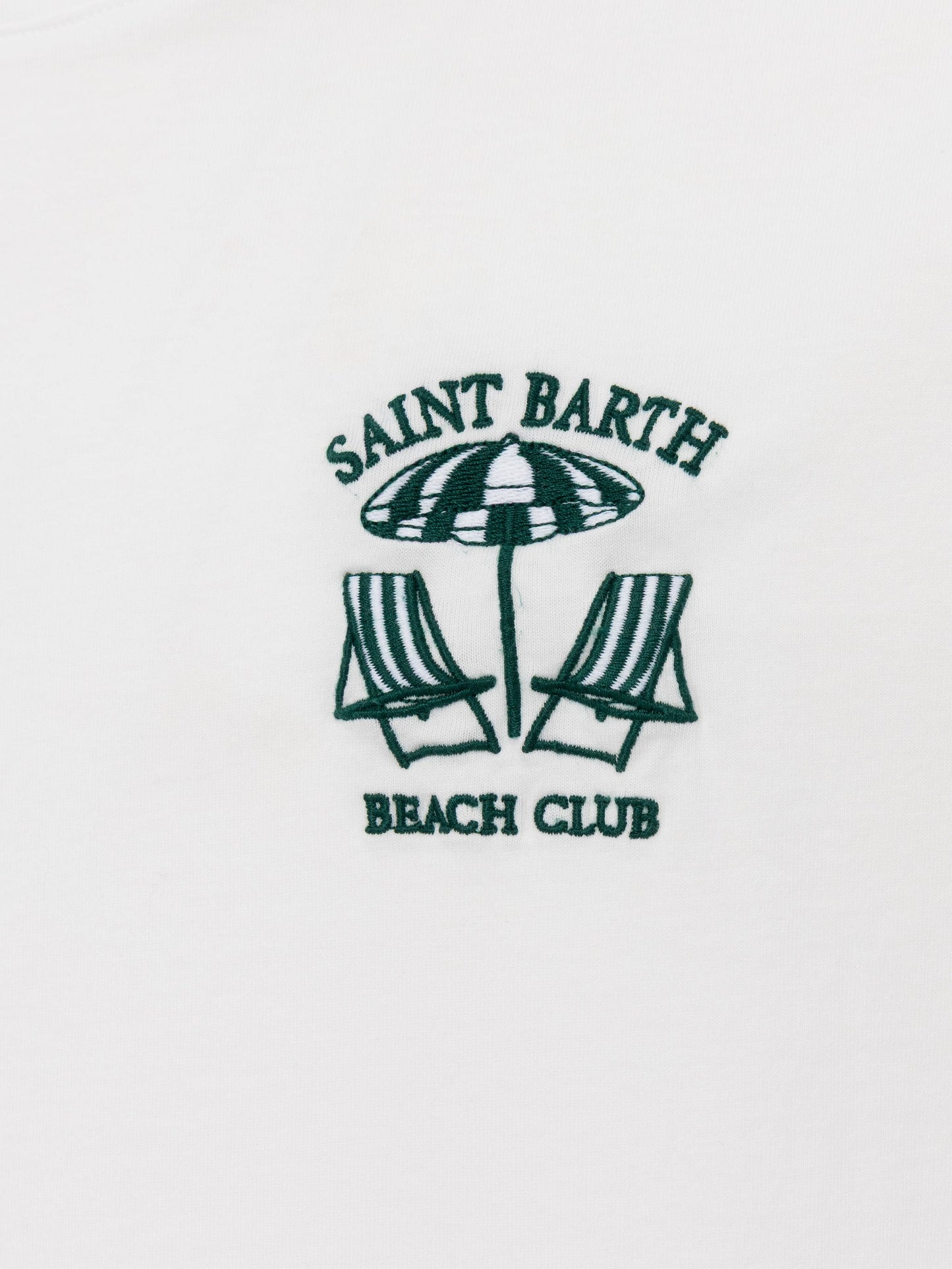 Portofino t-skjorte i bomullsjersey med Saint Barth beach club-broderi – offisielt produktbilde 5