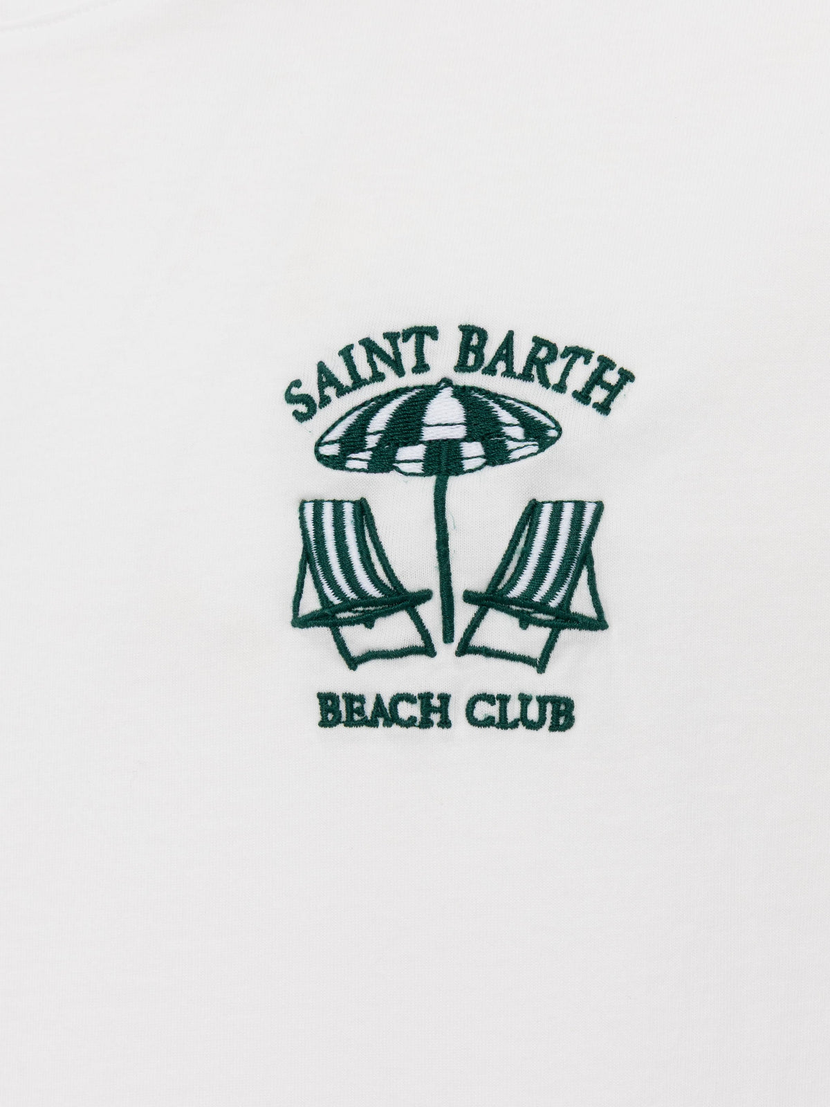 Portofino t-skjorte i bomullsjersey med Saint Barth beach club-broderi – offisielt produktbilde 5
