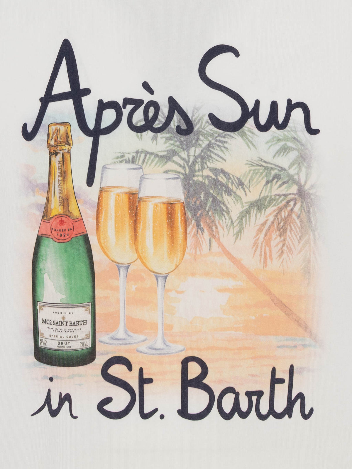 T-skjorte med Après Sun in St. Barth-print – offisielt produktbilde 5