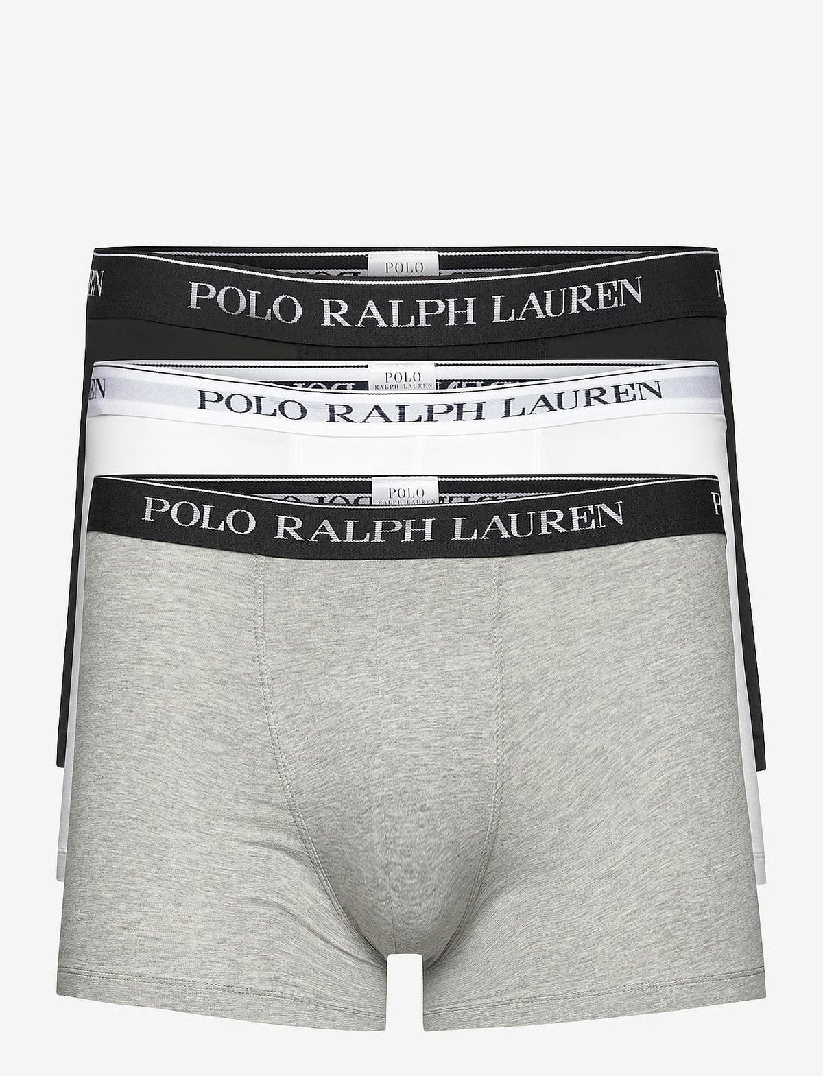 Polo Ralph Lauren Stretch Cotton Boxer Brief 3-Pack herreunderbukser, 3-pack i 3PK hvit/POLO BLK/ANDOVER HTR