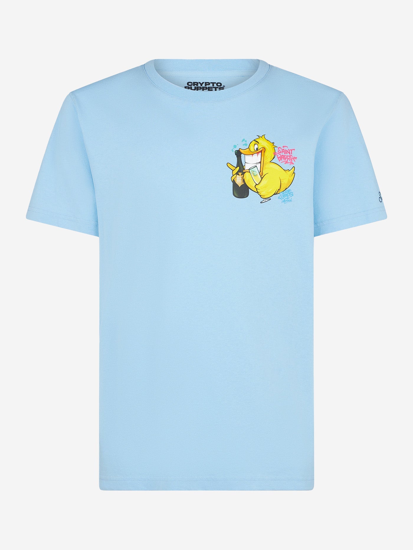 Portofino lyseblå bomull Crypto ducky champ t-skjorte | Special Edition – offisielt produktbilde 5