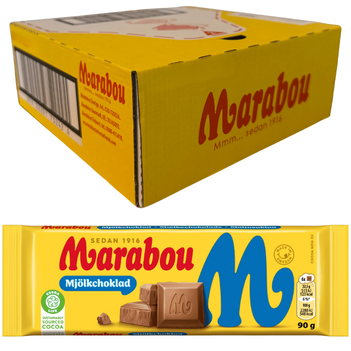 Marabou Melkesjokolade 24 X 90 G 24 x 90.0 g storpakke