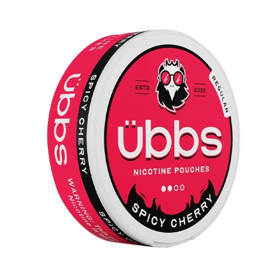 Übbs Spicy Cherry Regular 6mg, 5-pakke med nikotinposer