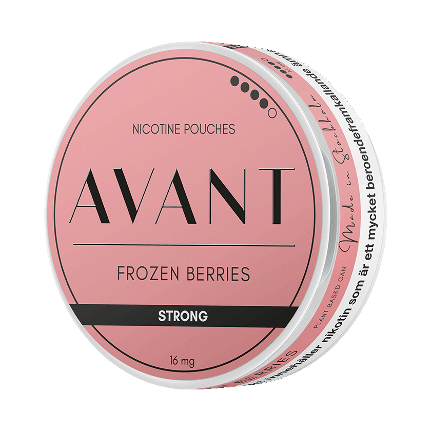 Avant Frozen Berries Strong 10,4mg, 5-pakke med nikotinposer