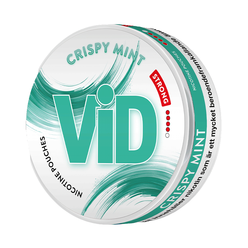 VID Crispy Mint Strong 9,6mg, 5-pakke med nikotinposer