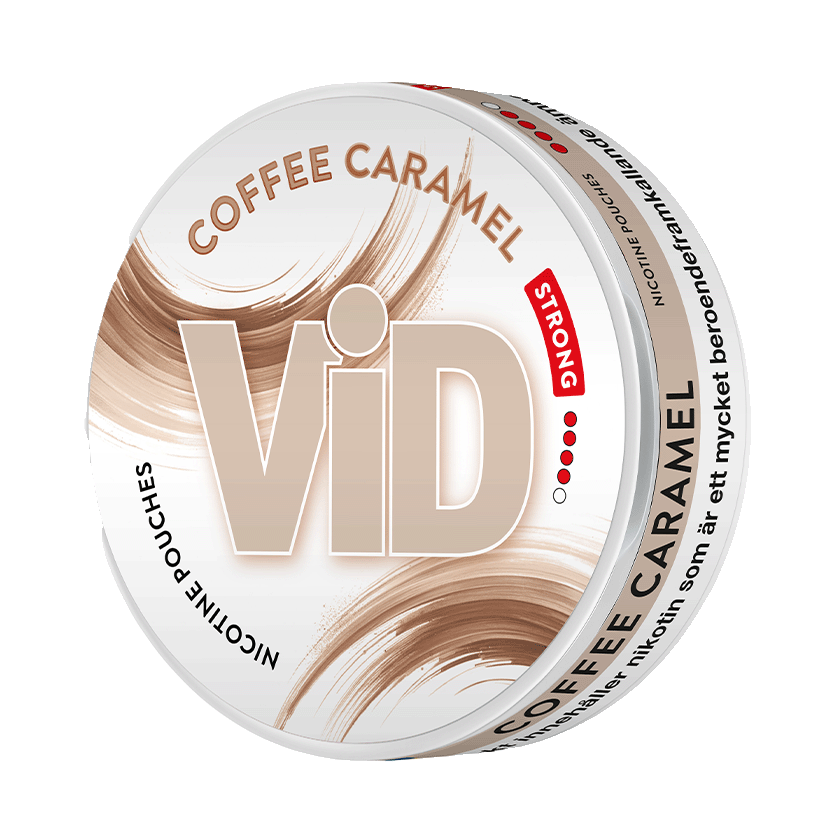 VID Coffee Caramel Strong 9,6mg, 5-pakke med nikotinposer