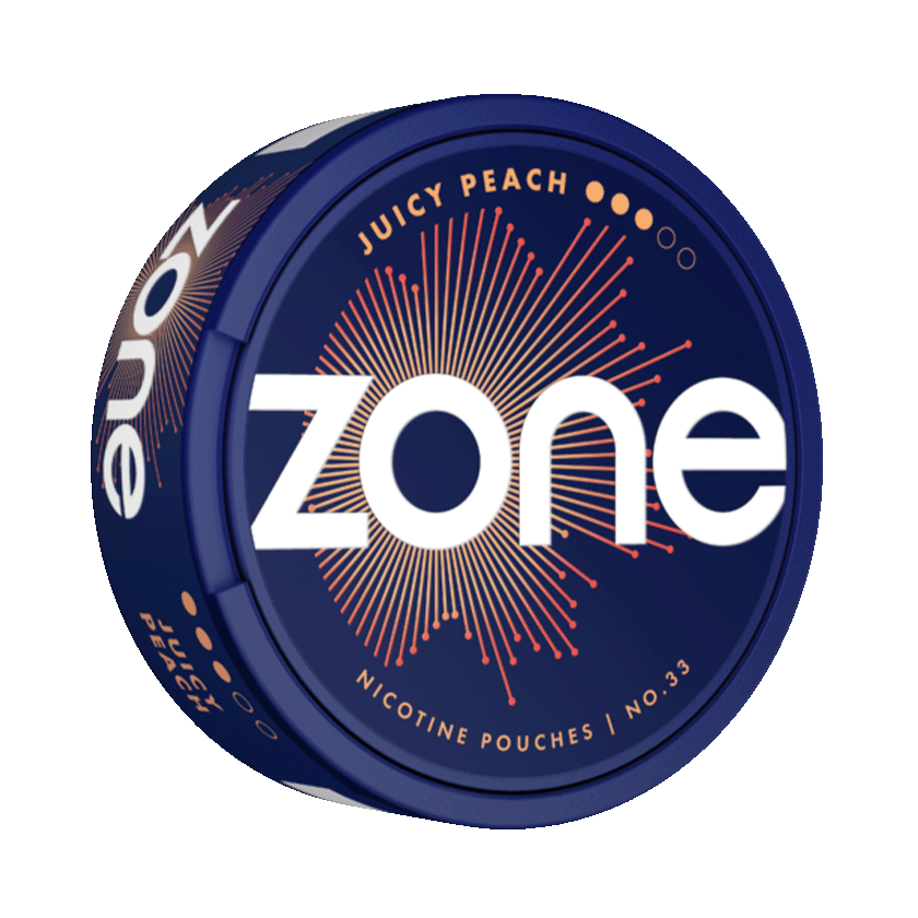 ZONE No33 Juicy Peach 10mg, 5-pakke med nikotinposer