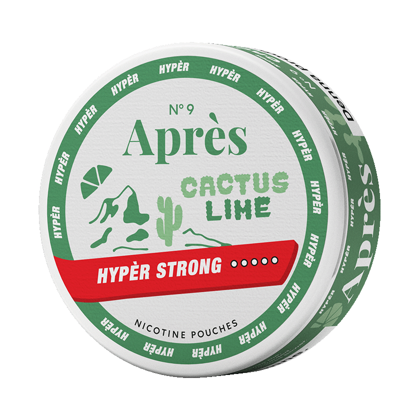 Après No.9 Cactus Lime Hypèr Strong 11mg, 5-pakke med nikotinposer
