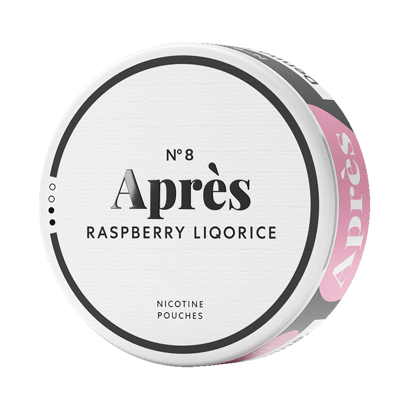Après No.8 Raspberry Liqorice 4,4mg, 5-pakke med nikotinposer