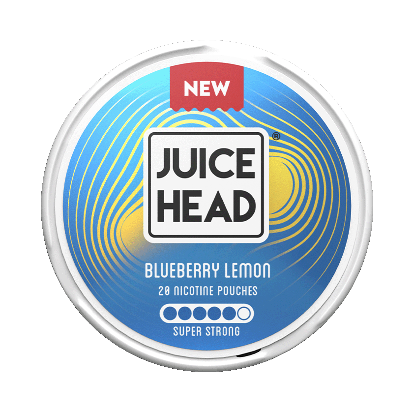 Juice Head Blueberry Lemon Super Strong 14mg, 5-pakke med nikotinposer