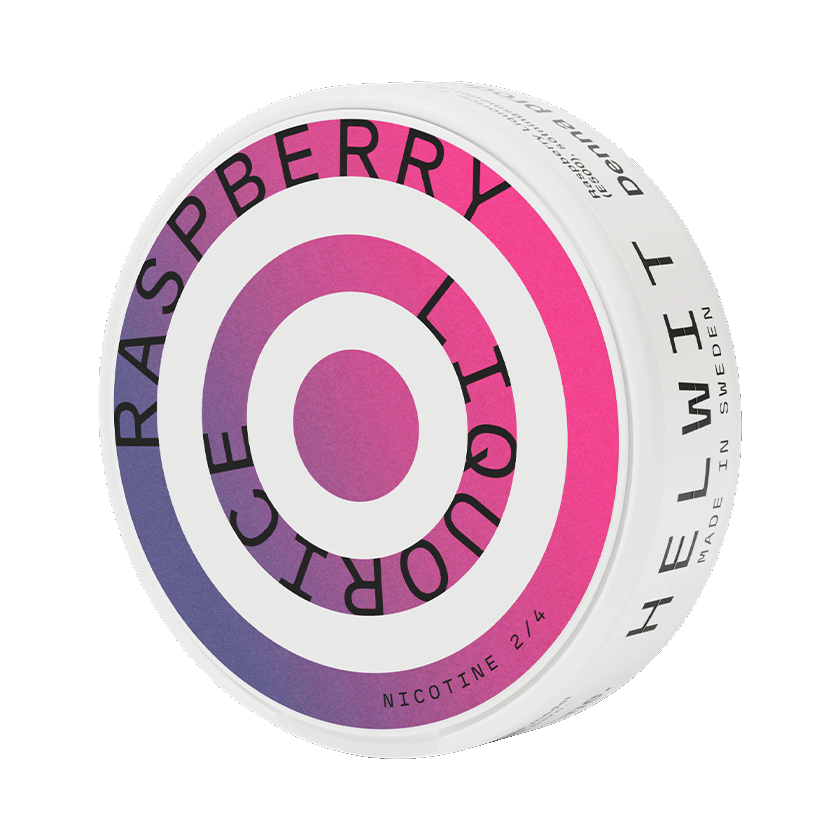 Helwit Raspberry Liquorice 3,5mg, 5-pakke med nikotinposer
