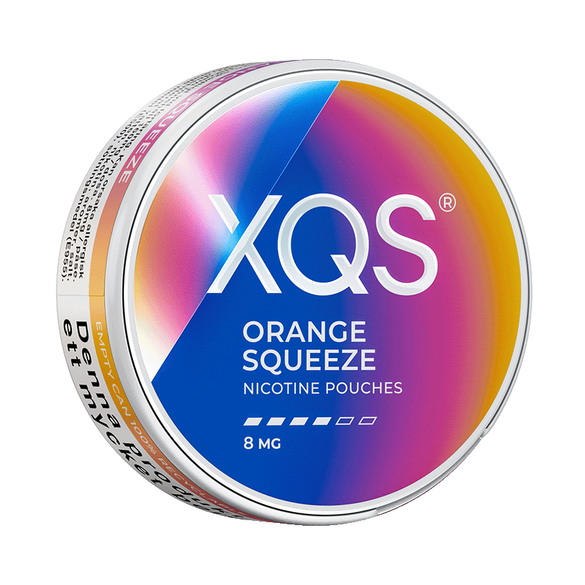 XQS Orange Squeeze 8mg, 5-pakke med nikotinposer