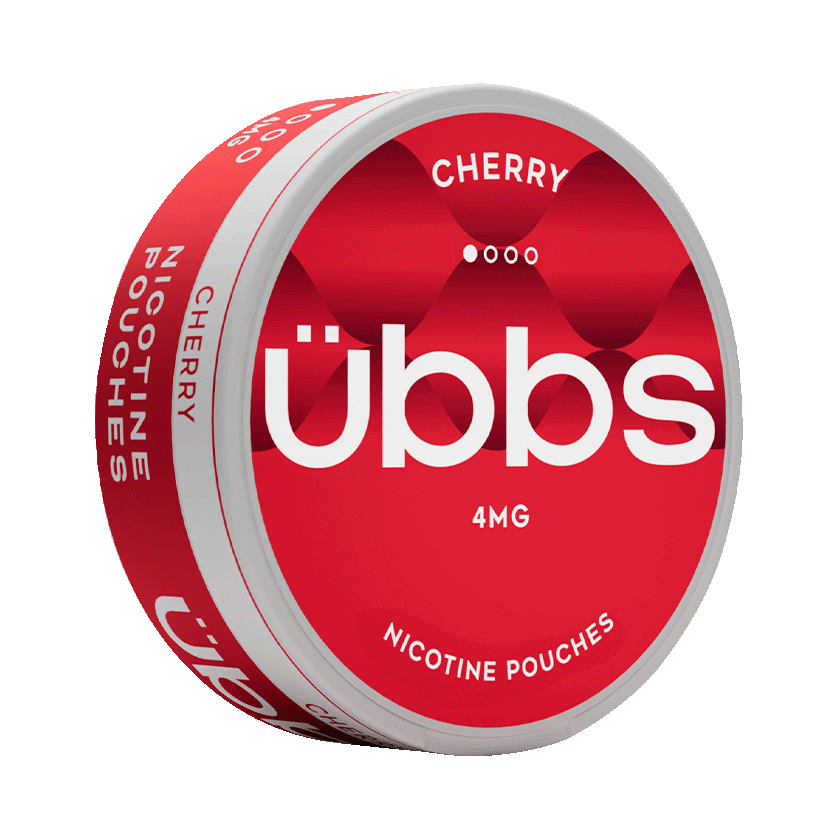 Übbs Cherry 4mg, 5-pakke med nikotinposer