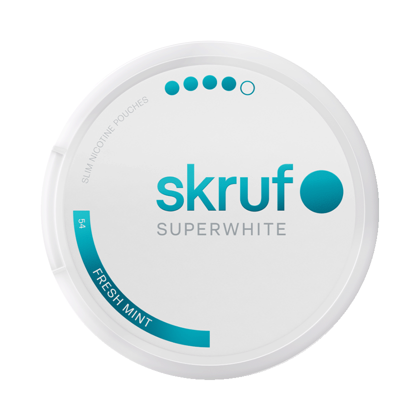 Skruf Superwhite No.54 Fresh Mint 11mg, 5-pakke med nikotinposer