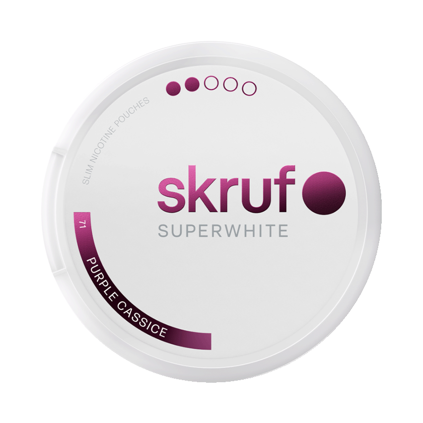 Skruf Superwhite No.71 Purple Cassice 6mg, 5-pakke med nikotinposer