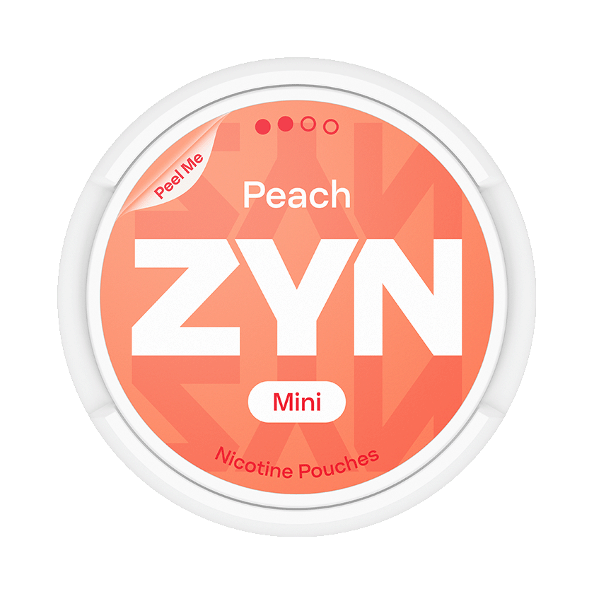 ZYN Peach Mini 3mg, 5-pakke med nikotinposer