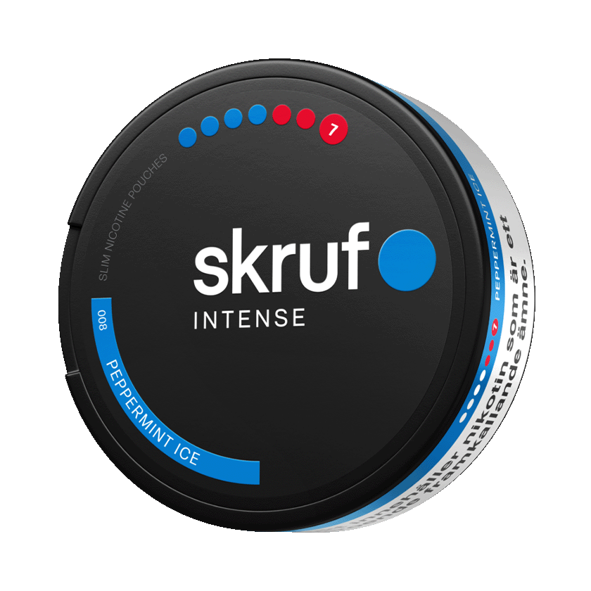 Skruf Intense No.008 Peppermint Ice 17mg, 5-pakke med nikotinposer