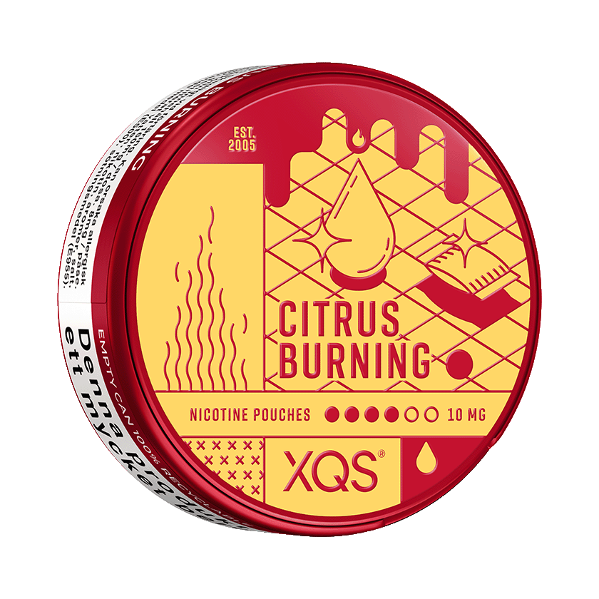 XQS Citrus Burning 10mg, 5-pakke med nikotinposer