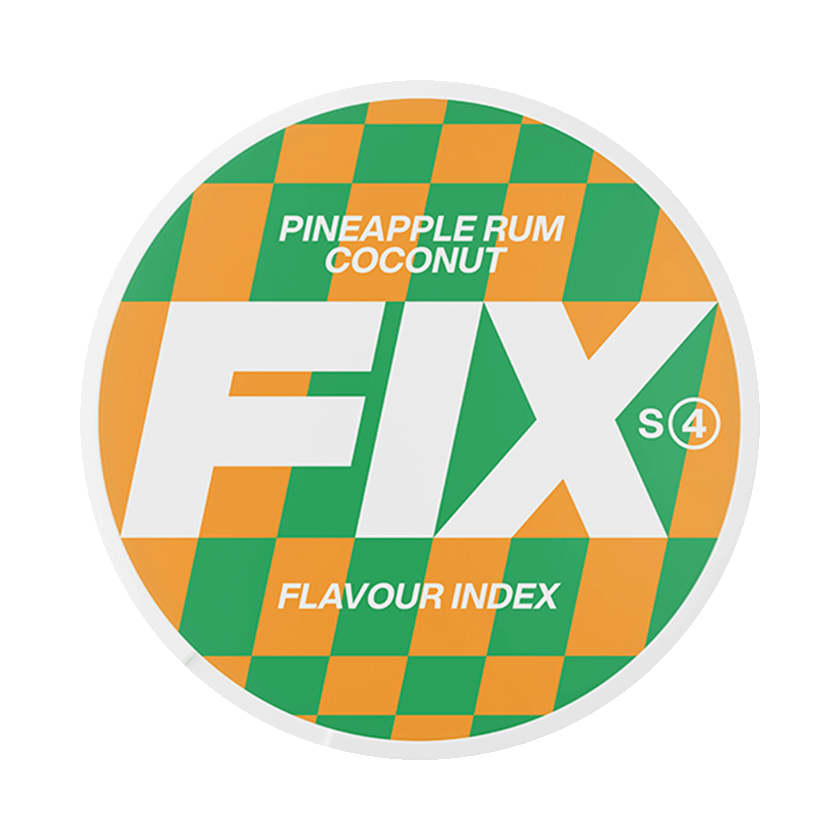FIX Pineapple Rum Coconut 9,8mg, 5-pakke med nikotinposer