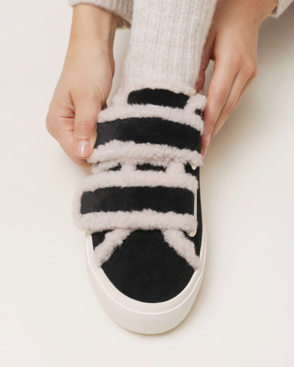 INUIKII Shearling Low Velcro damesko