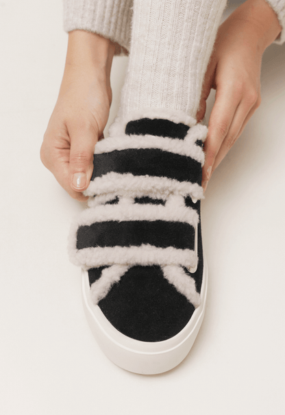 INUIKII Shearling Low Velcro damesko