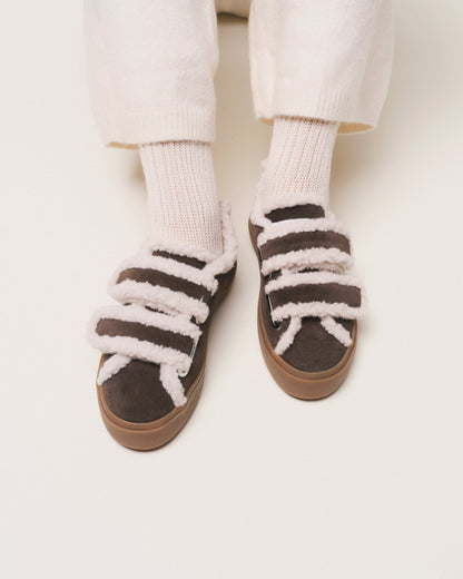 INUIKII Shearling Low Velcro damesko