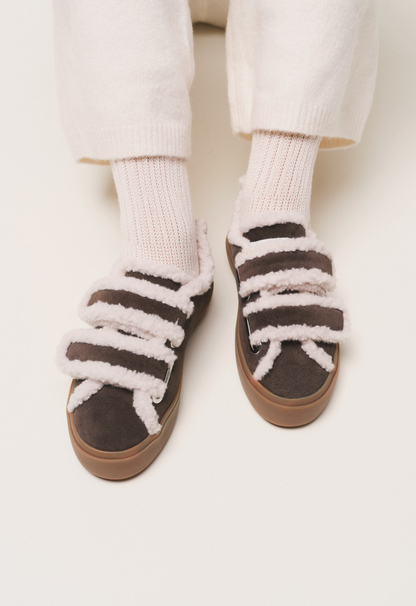 INUIKII Shearling Low Velcro damesko
