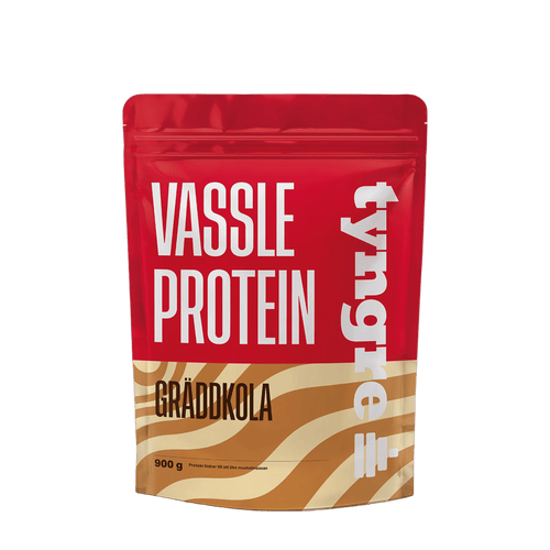 Tyngre Myseprotein – sjokolade og dessert – variant Fløtekaramell (900g)