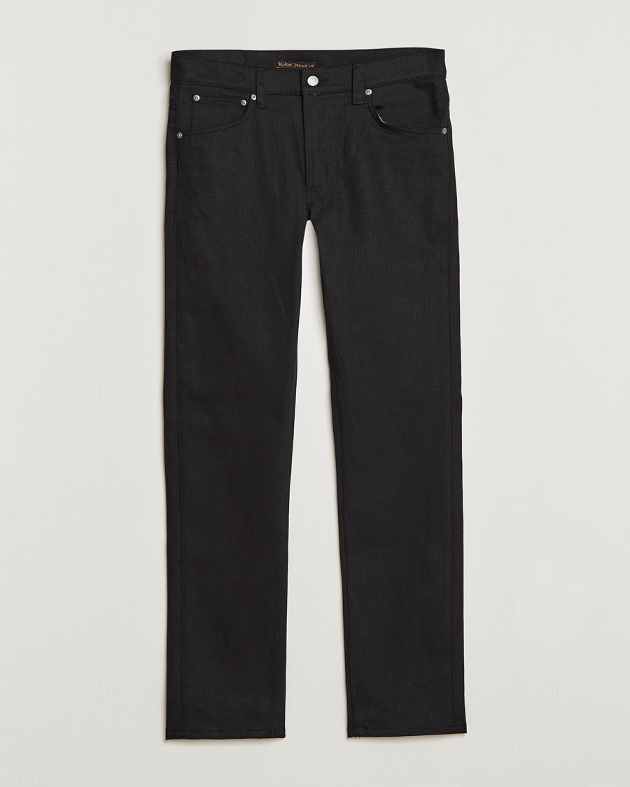 Nudie Jeans Lean Dean Jeans – Dry Ever Black – størrelse W34, lengde L30