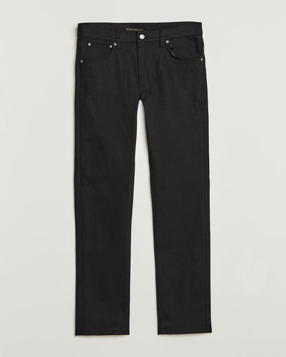 Nudie Jeans Lean Dean Jeans – Dry Ever Black – størrelse W34, lengde L30