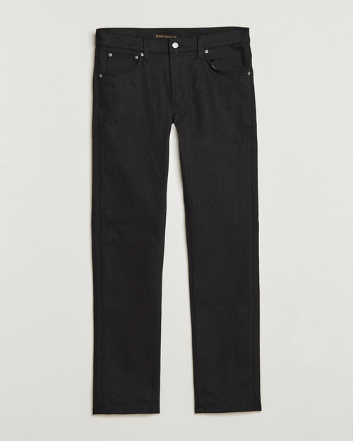 Nudie Jeans Lean Dean Jeans – Dry Ever Black – størrelse W34, lengde L30