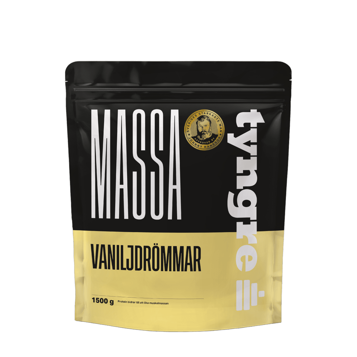 Tyngre Måltid og vektøkningspulver – variant Massa – Vaniljeedrøm (1500g, Gainer)