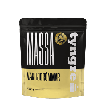 Tyngre Måltid og vektøkningspulver – variant Massa – Vaniljeedrøm (1500g, Gainer)