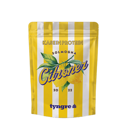 Tyngre Kasein – frukt, vanilje og kaffe – variant Solmodne sitroner (750g)