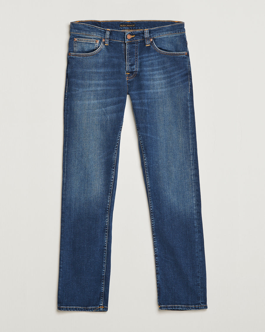 Nudie Jeans Grim Tim Jeans – Indigo Myth – størrelse W36, lengde L34
