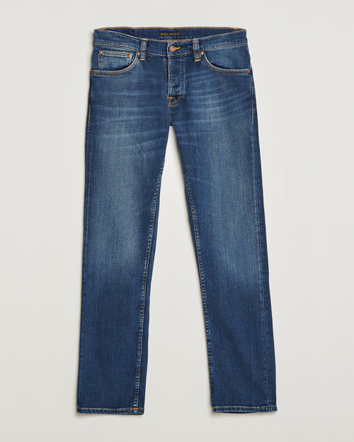 Nudie Jeans Grim Tim Jeans – Indigo Myth – størrelse W36, lengde L34