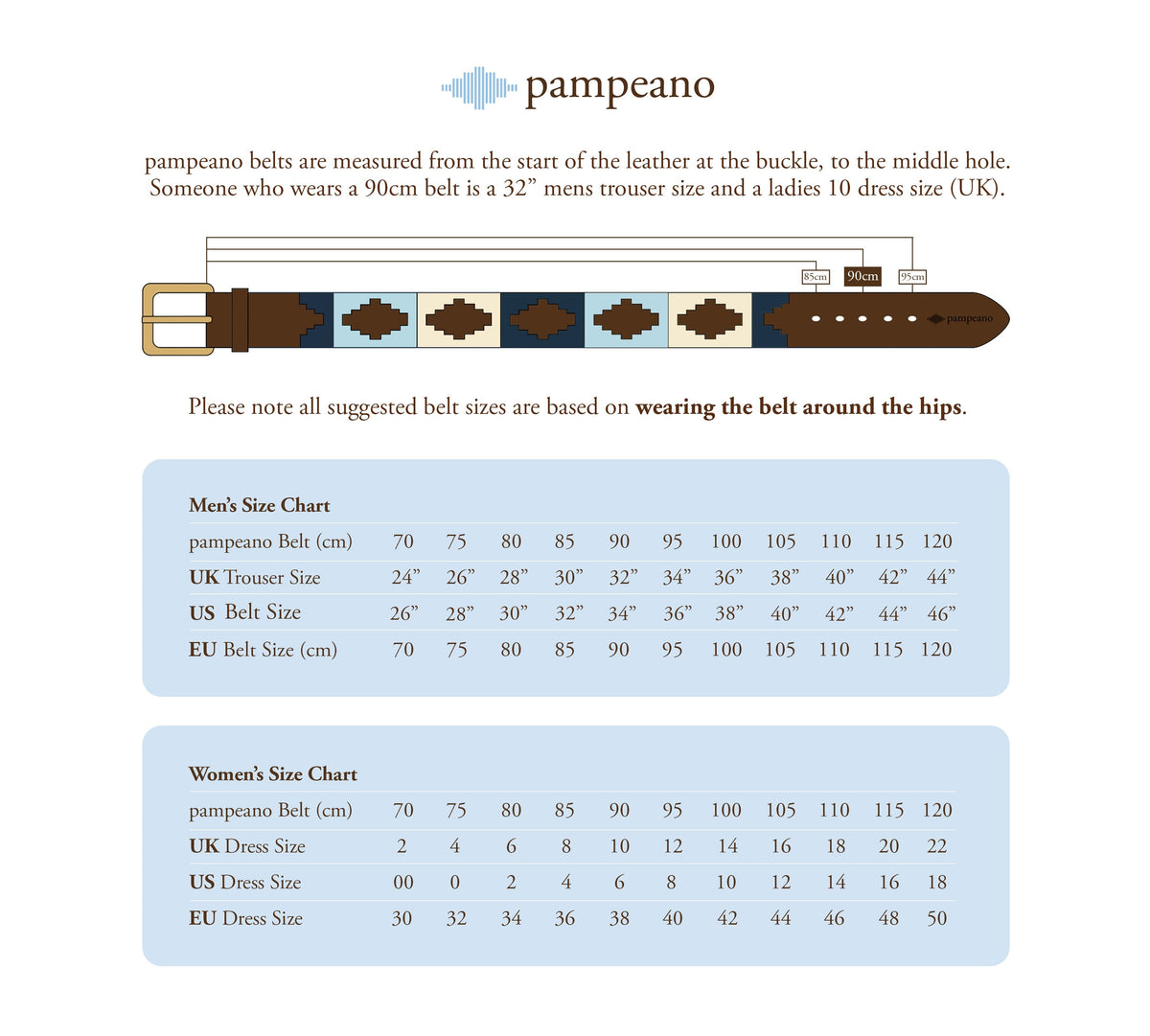 Pampeano belte – Confianza tan semsket i tan og krem